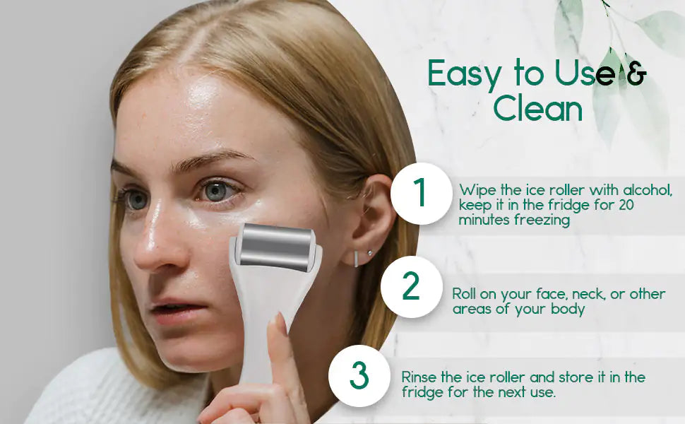 Isroller för Ansiktsmassage - Kylande Hudvård